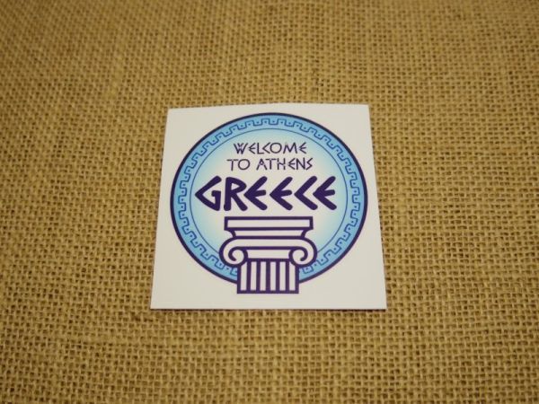 ギリシャ 防水シール ステッカー 旅行 スーツケース_画像1