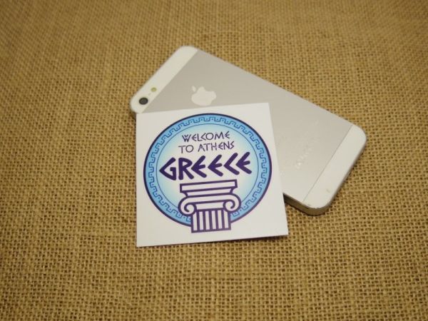 ギリシャ 防水シール ステッカー 旅行 スーツケース_画像3