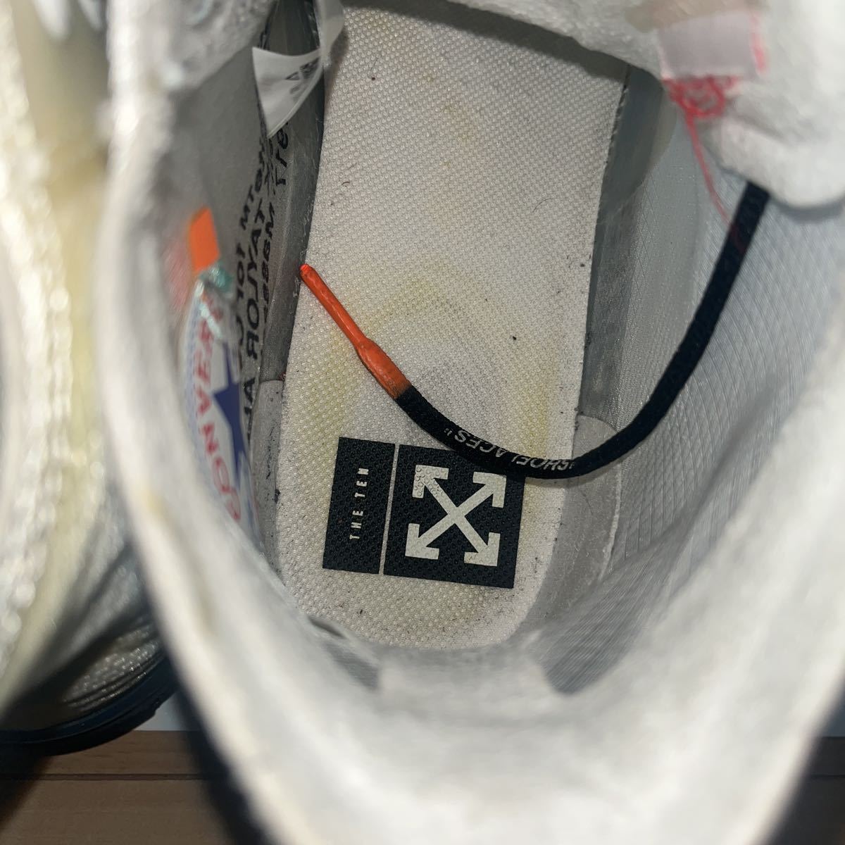 美品　converse off white/コンバース×オフホワイト スニーカー 28.0cm 透明 / クリア ロゴ、文字_画像5