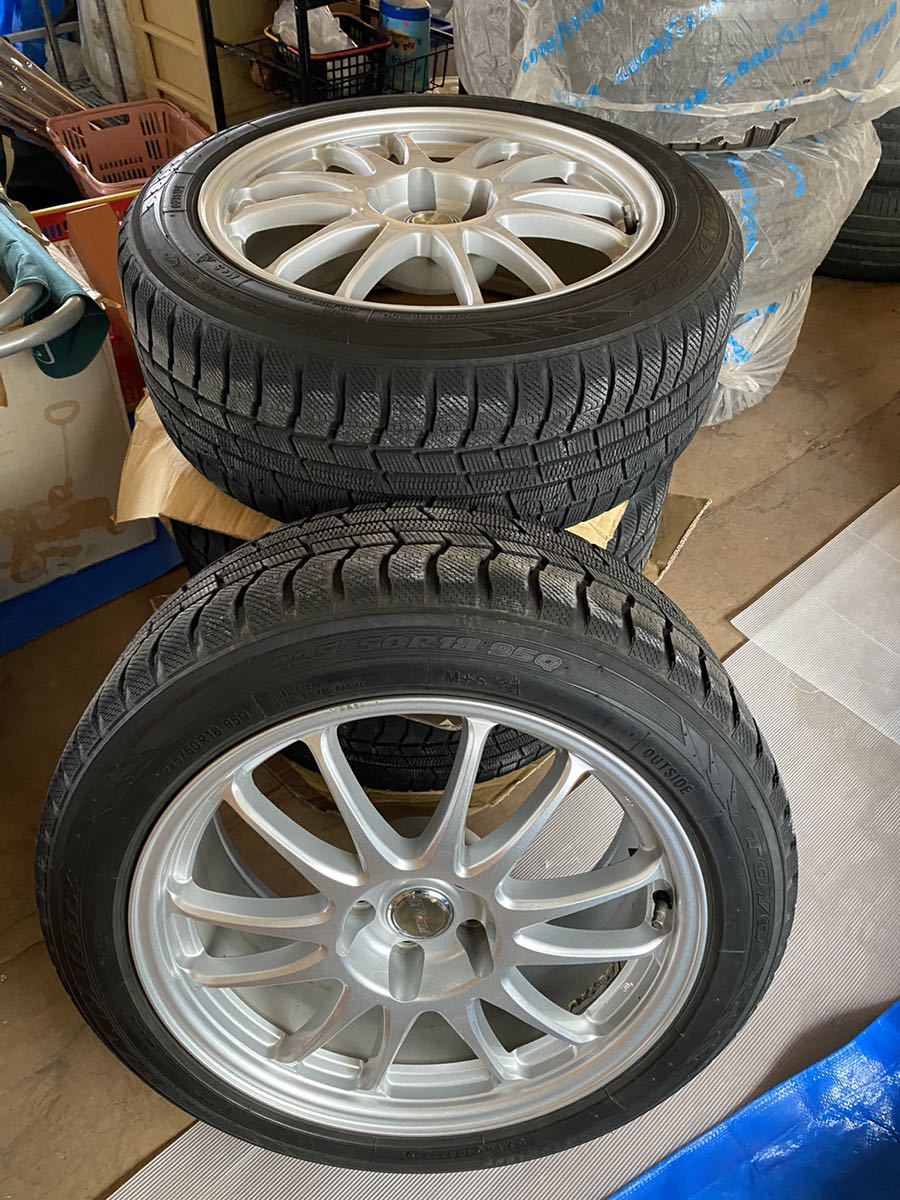 8.5j 18インチ、スタッドレスタイヤ アルファード装着画像あり www