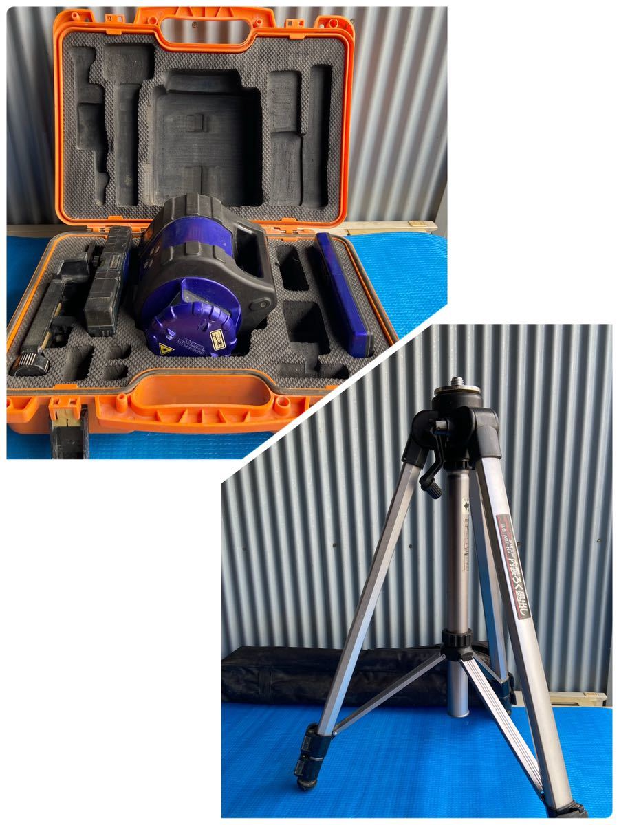 独特な 【送料無料】 アックスプレーン　回転レーザー　PL-600H　 墨出し器専用三脚付き　内装建築　土木　計量計測 オートレーザー 動作確認済み　 光学測定器