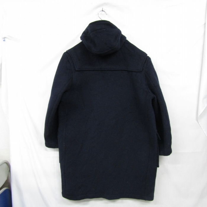  Britain made size EUR40 MontyCoat duffle coat wool navy lining have check hood have chin strap old clothes Vintage 2F1048