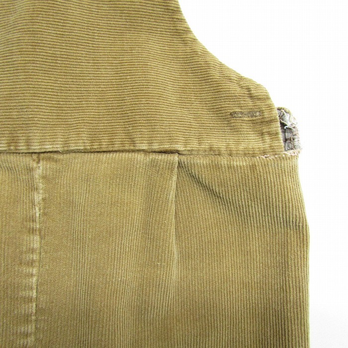  size? overall overall corduroy Brown tea beige group Kids baby child clothes old clothes Vintage 2F1346