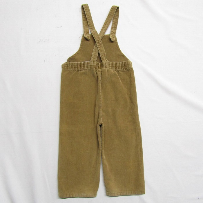  size? overall overall corduroy Brown tea beige group Kids baby child clothes old clothes Vintage 2F1346