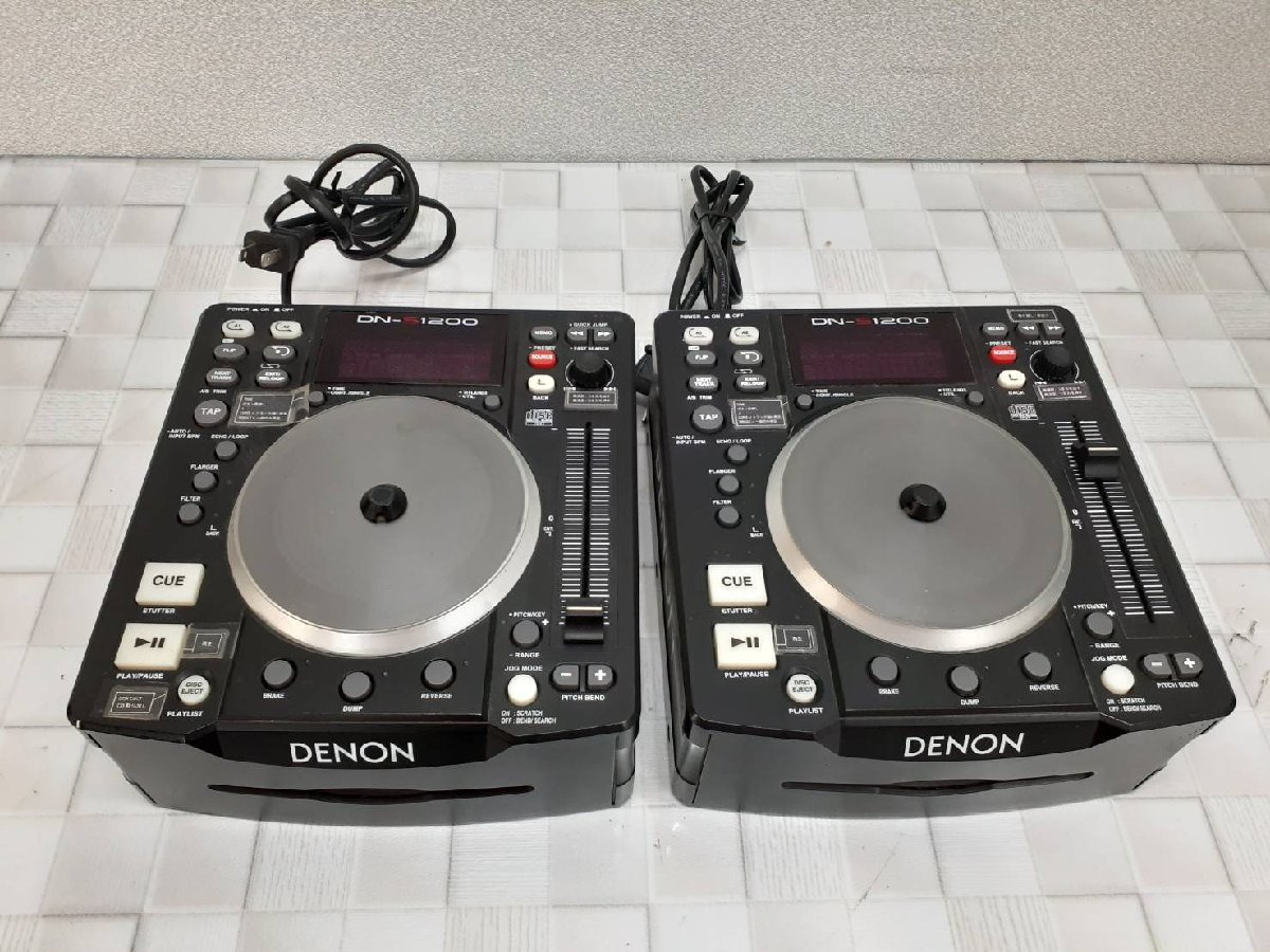 △4447　現状品　DJ機器　DJミキサー　CDJ　メディアプレーヤー&コントローラー　DENON 　DN-S1200　デノン　2点セット【通電OK】_画像1