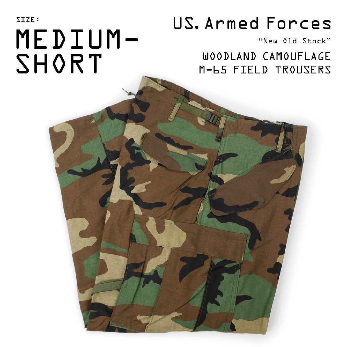  the US armed forces the truth thing unused dead stock 80\'s M-65 tiger u The - cargo pants military short (8143) wood Land duck pattern M-SHORT