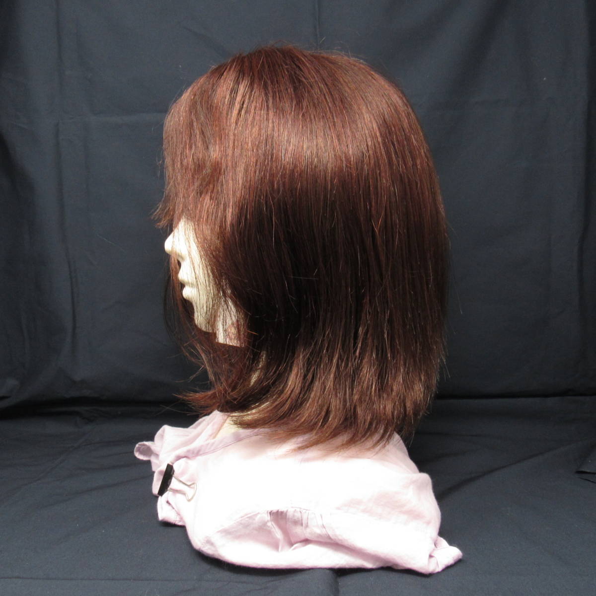 81-00013 [ outlet ] manner .. young lady medium full wig lady's red Brown 