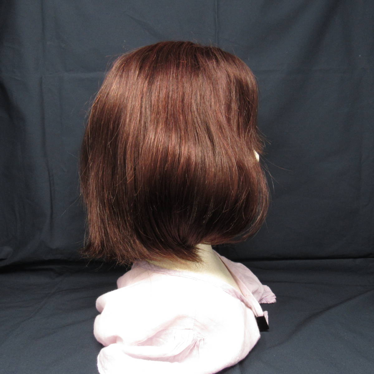 81-00013 [ outlet ] manner .. young lady medium full wig lady's red Brown 