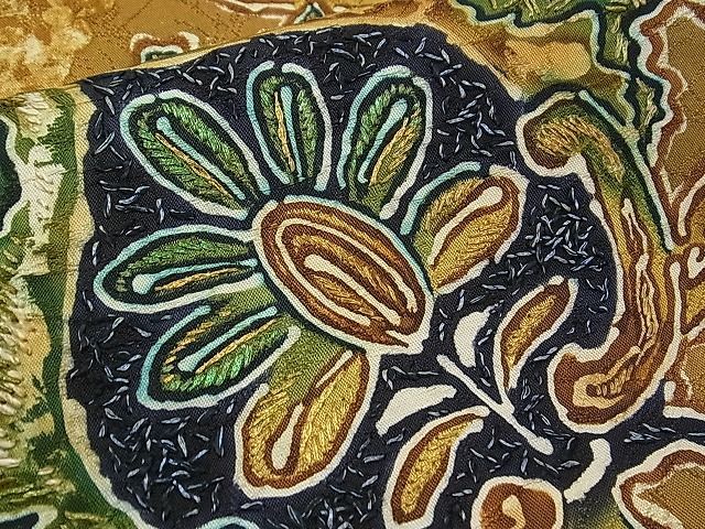 日本産 平和屋□超希少 染彩芸術の巨匠 皆川月華 振袖 刺繍 花尽くし