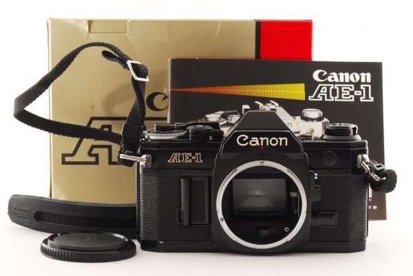 ☆超美品 動作確認済☆ CANON キャノン AE-1 ブラック 元箱付 説明書付