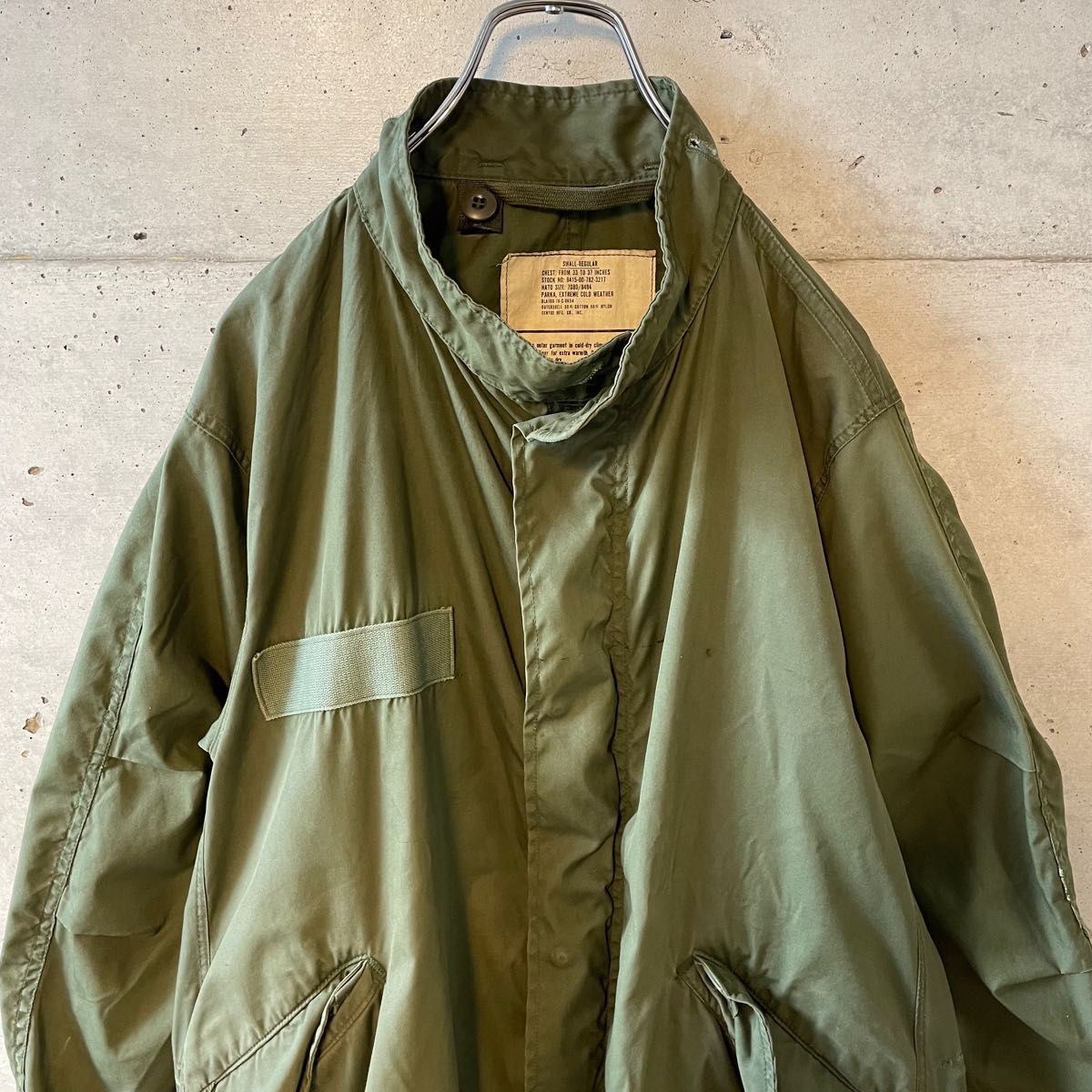 希少な最初期】【アルミジッパー】【S】 M65 60s 米軍 実物 フィッシュ