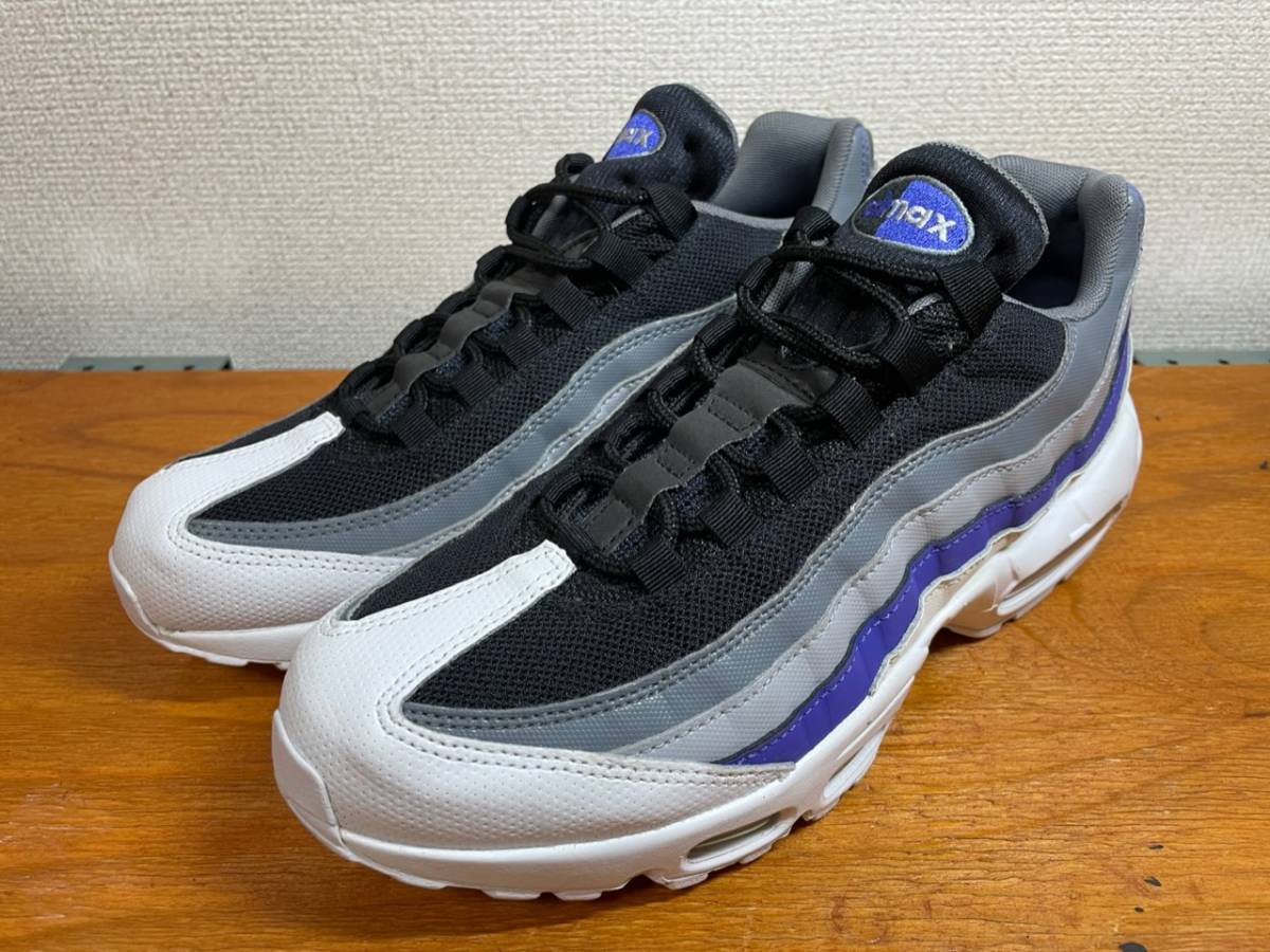 2018年製 未使用 NIKE AIR MAX 95 ESSENTIAL エアマックス WHITE VIOLET COOL ペルシャ バイオレット グレー パープル 紫 灰 白 749766-110_画像1