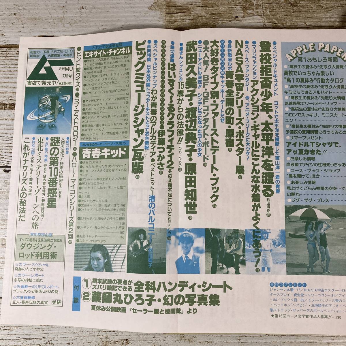 SA16-175 ■ 高１コース 1982年7月 ■ 付録なし/ピンナップあり ■ 切抜き、書込みあり ■表紙:河合奈保子 ＊レトロ＊ジャンク【同梱不可】_画像5