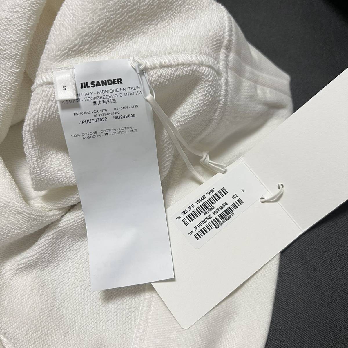 S 新品 正規品 JIL SANDER ジルサンダー オーバーサイズ フロント ロゴ