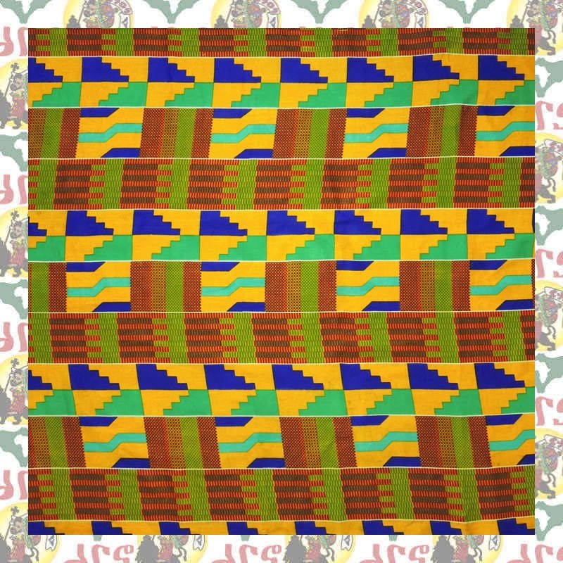 【SALE/90cm x 110cm/1ヤード】アフリカンプリント生地 kente-a39 アフリカ布 アフリカ生地 ゴールドプリント アンカラ キテンゲ_画像2