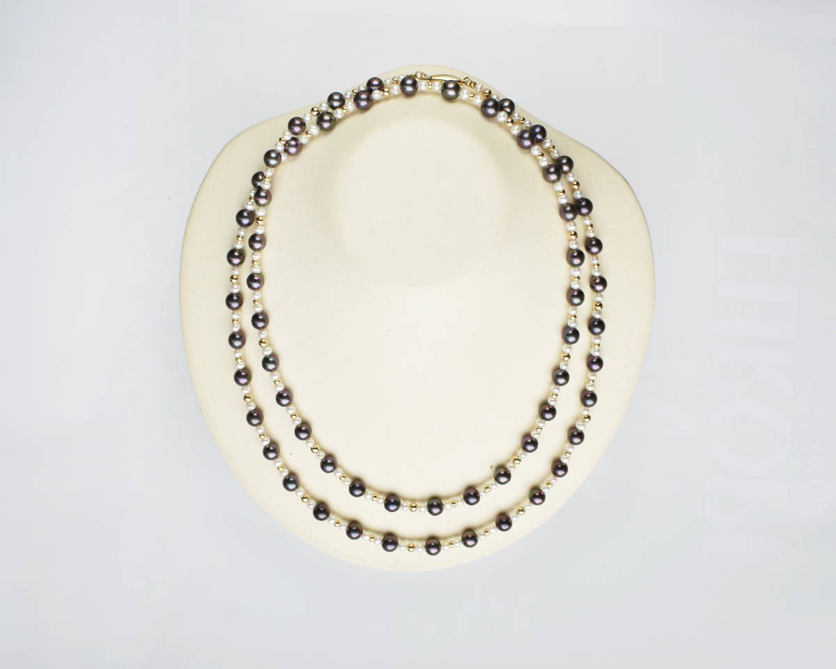 新品】 パールデザインロングネックレス 18金ボール | noonanwaste.com