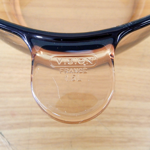 VISION CORNINS Vision жаростойкий стекло кастрюля с двумя ручками крышка имеется 1.5L кастрюля Sapporo запад район запад .