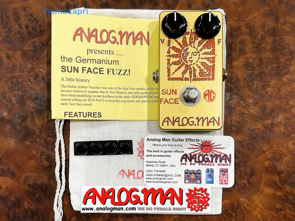 がける】 新品Analog man Sun Face Vintage Germanium Med-High