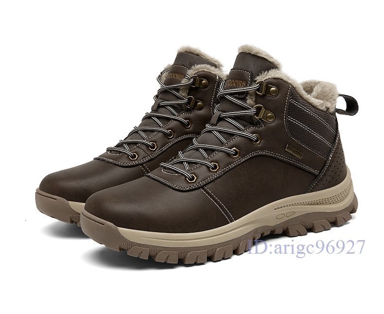 Y350* новый товар Work ботинки мужской зима обувь натуральная кожа шнурок водонепроницаемый теплоизоляция модный защищающий от холода mountain ботинки короткие сапоги водоотталкивающий 25~28.5cm
