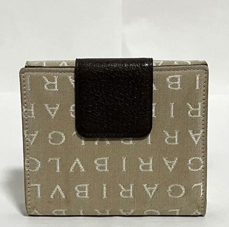 【希少】BVLGALI ブルガリ 二つ折り財布 ロゴマニア キャンバス レザー Wホック ユニセックス 付属品付き 美品 総柄 4