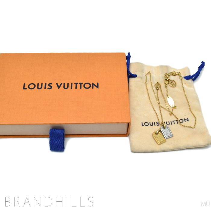 ルイヴィトン ネックレス ナノグラム シルバー ゴールド M63141 LOUIS