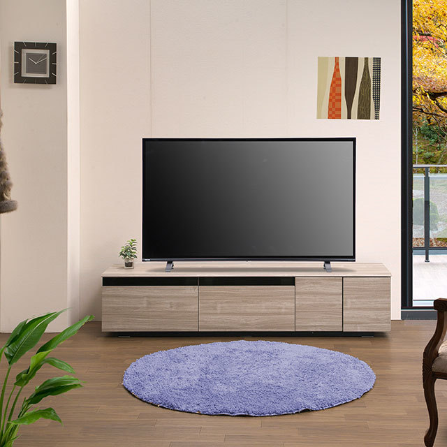 テレビ台 幅180cm ウォールナット 高さ40cm テレビボード テレビラック TV台 木製 収納家具 TVボード AV収納 ロータイプ_画像7