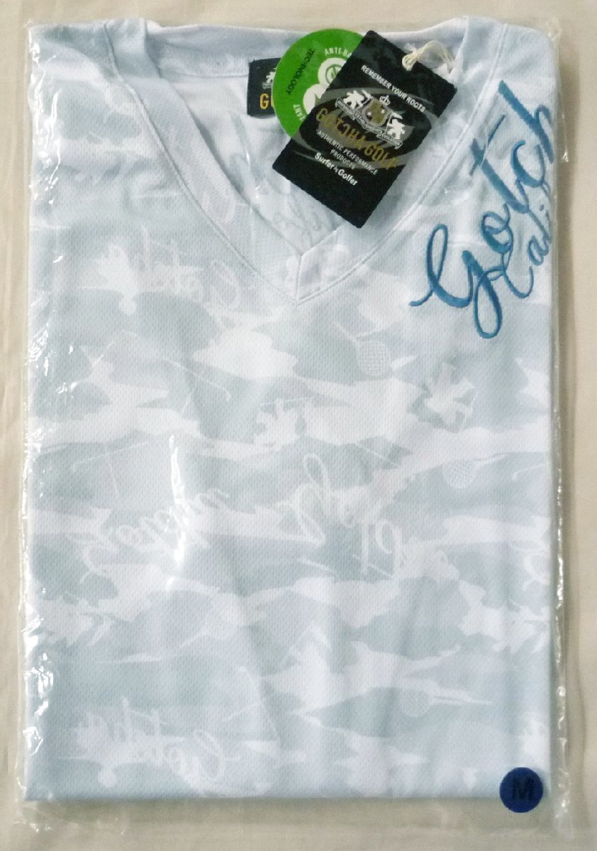 GOTCHA GOLF Gotcha Golf футболка с длинным рукавом long T V шея вышивка Logo камуфляж S размер белый 