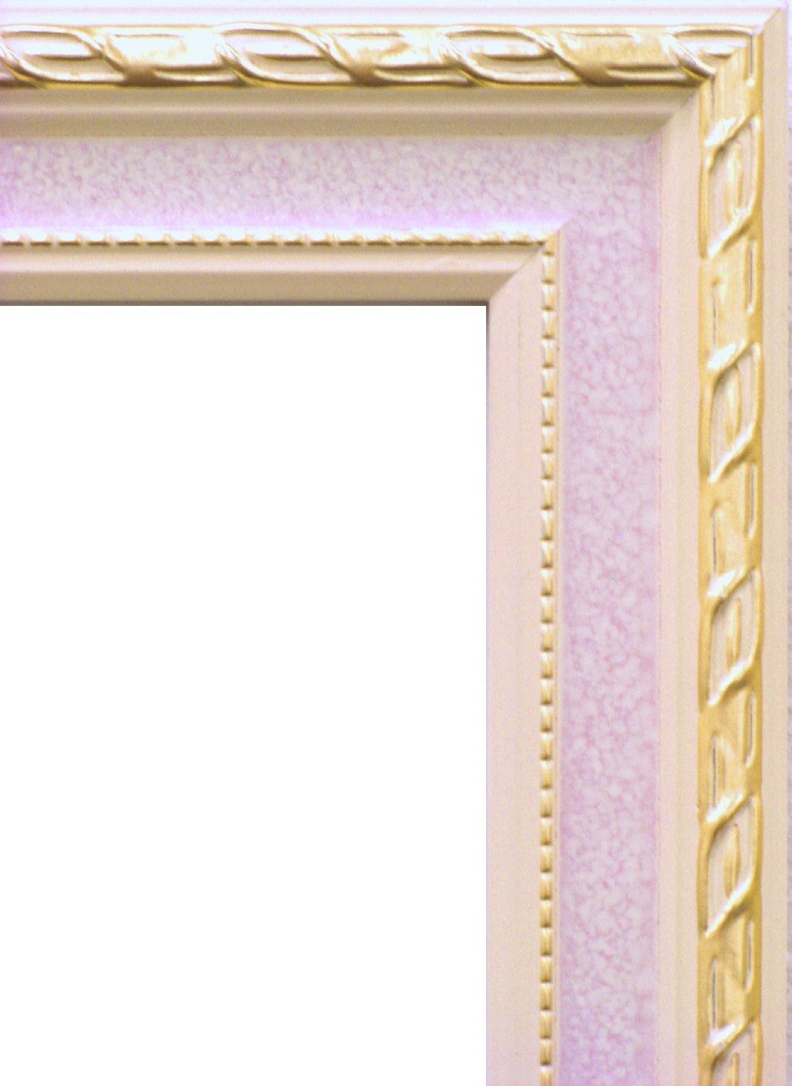 オーダーフレーム 別注額縁 油絵/油彩額縁 木製フレーム 仮縁 5663 組寸サイズ1600 ピンク