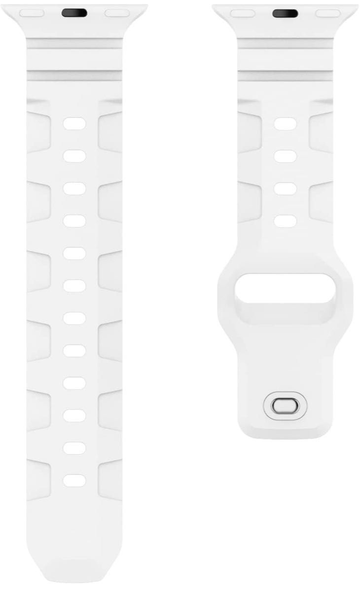 コンパチブル Apple watch バンド 38/40/41mm交換用 シリコンバンド スポーツバンド 全シリーズ対応　ホワイト