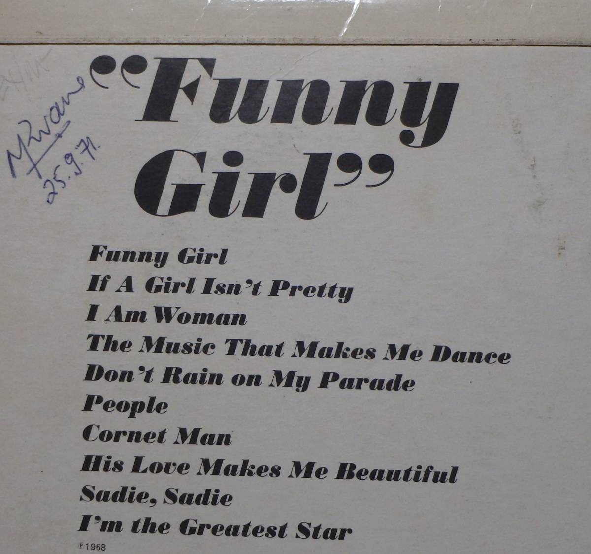 【BW006】DIANA ROSS & THE SUPREMES「Sing And Perform Funny Girl」, 69 UK mono Original/英国製ペラジャケ ★ガール・グループ/ソウル_画像3