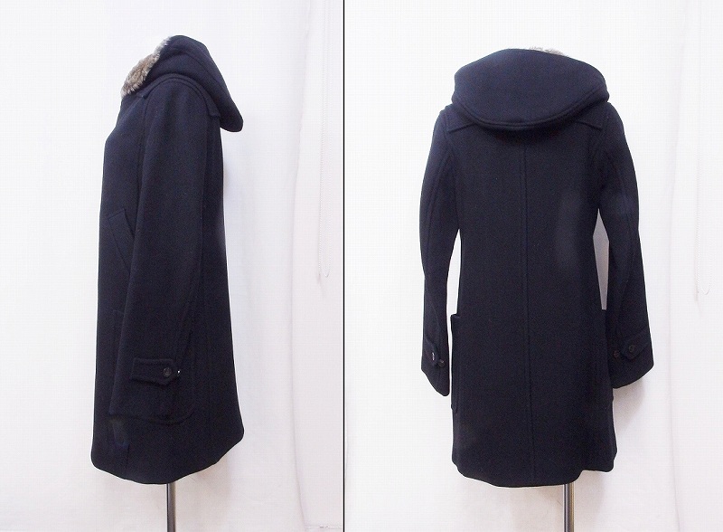 sunao kuwahara Sunao Kuwahara duffle coat fake fur hood M black 
