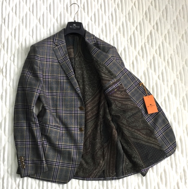 ETRO黒柄テーラードジャケット サイズ52 Yahoo!オークション - 【新品】ETRO エトロ テーラード