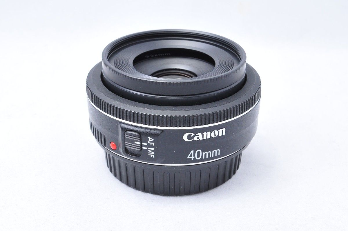 【美品★専用フード&フィルター付】Canon キヤノン EF40mm F2.8 STM　一眼レフ用 単焦点レンズ フルサイズ対応