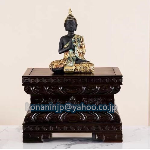 ◆高級仏像台　仏教美術 仏台（小）黒 高さ15センチ_画像6