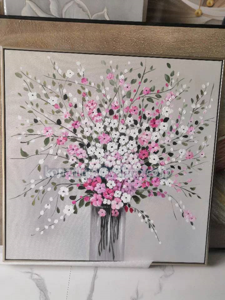 強くお勧め★★純粋な手描きの絵画 花 応接間掛画 玄関飾り 廊下壁画