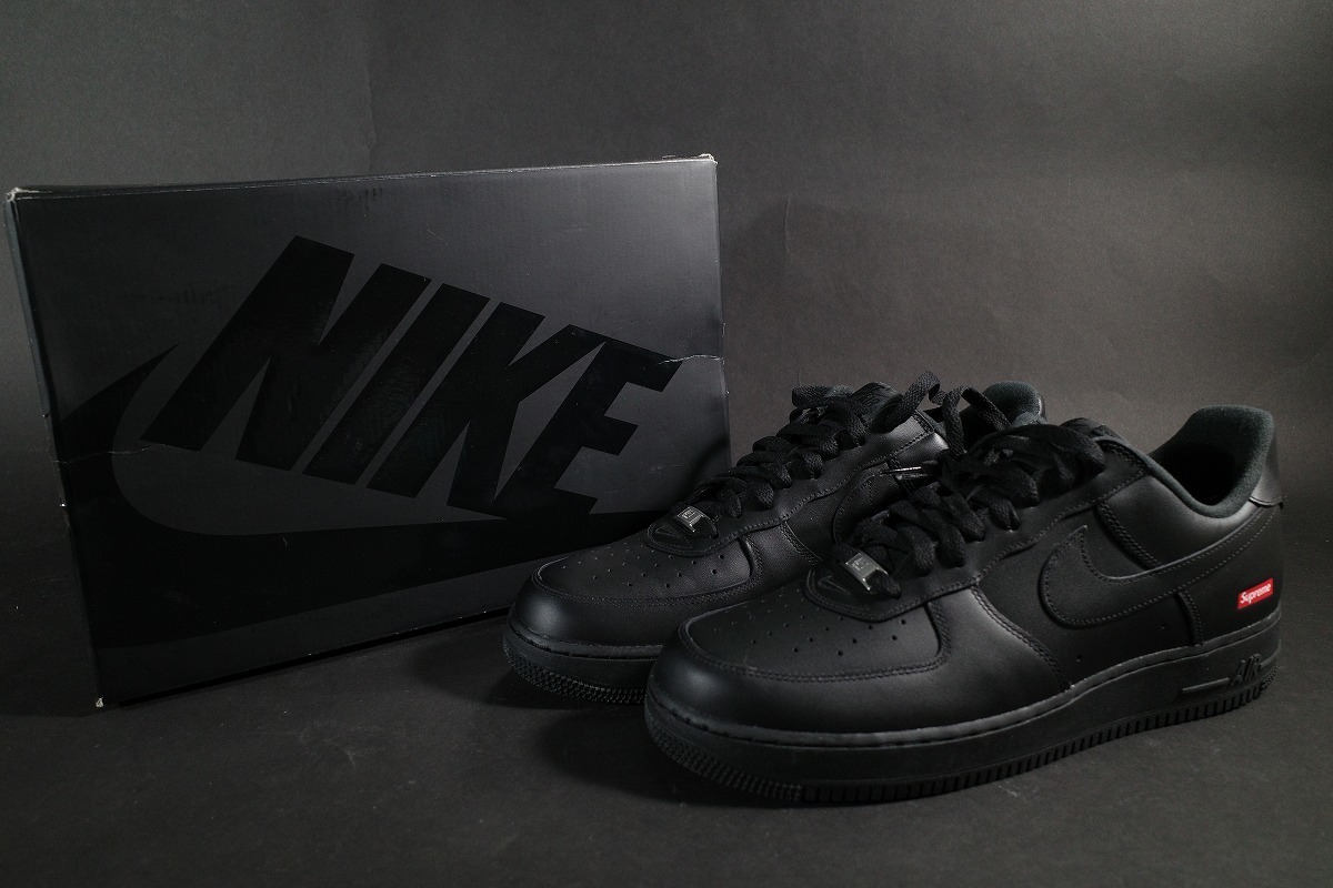 未使用 タグ付き Supreme NIKE シュプリーム ナイキ AIR FORCE1 LOW エアフォース1 CU9225-001 US11.5 29.5cm ブラック スニーカー_画像1