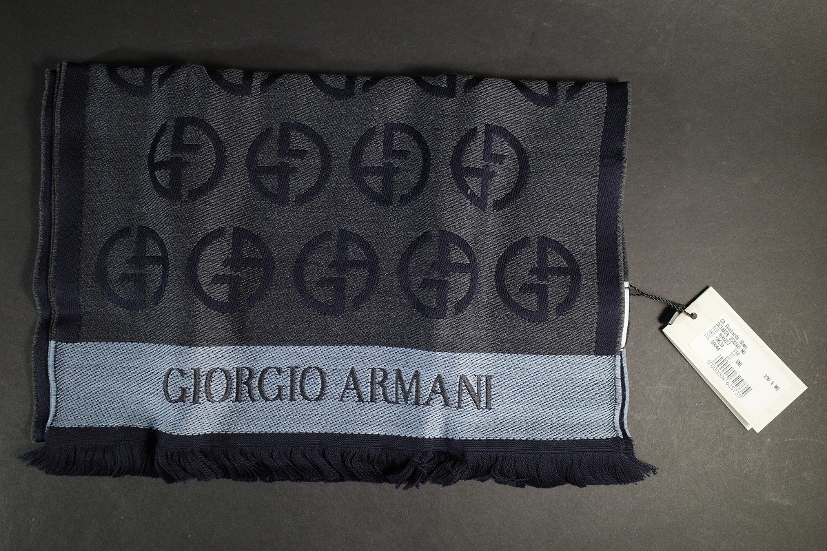 D) 未使用 GIORGIO ARMANI ジョルジオアルマーニ シルク フリル ケープ