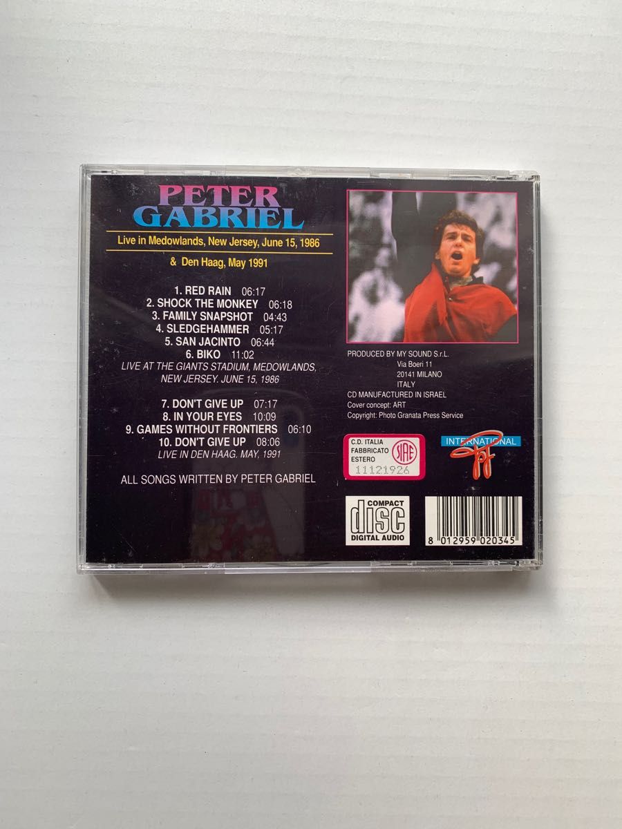 Peter Gabriel/Live in meadowlands.New Jersey.june15.1986