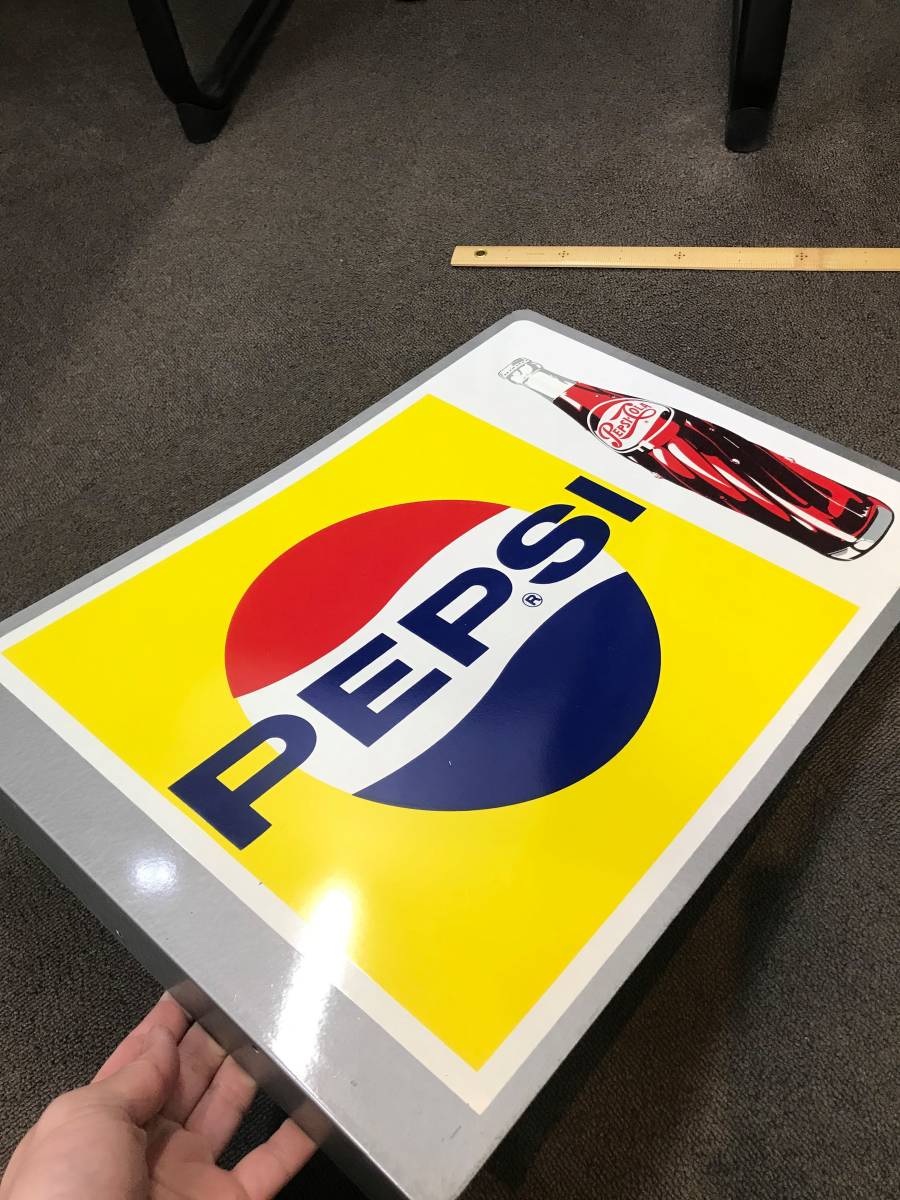 【超稀少！美品！】PEPSI ペプシコーラ 当時物 ホーロー 琺瑯 看板 ブリキ 横56cm×縦40cm 中古品_画像4