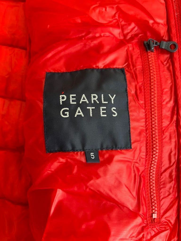 【美品】PEARLY GATES パーリーゲイツ 2way ダウン ベスト　ジャケット サイズ5　レッド_画像7