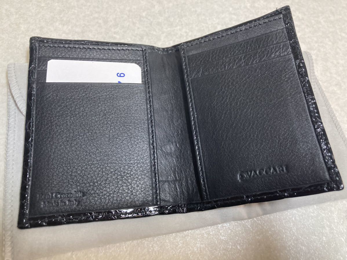 新品 ヴァッカーリ(伊) クロコダイル スマートウオレット(2つ折り