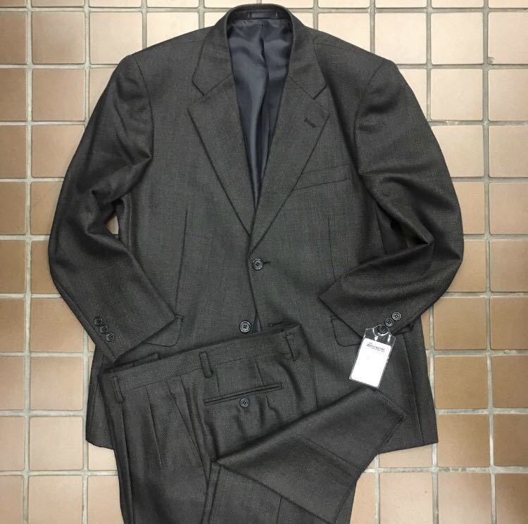 【新品】紳士服　背広　メンズスーツ　セットアップ/未使用　激安/AB5 サイズL /茶系 ブラウン/ノーベンツ 2タック 毛100% 大きいサイズ_画像1