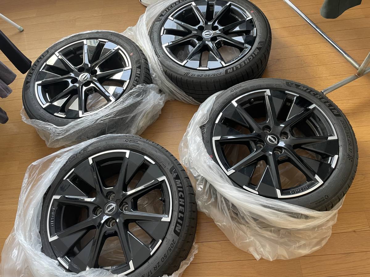 特価 日産 ノート オーラニスモ純正 205/50ZR17 ホイールセット 4本