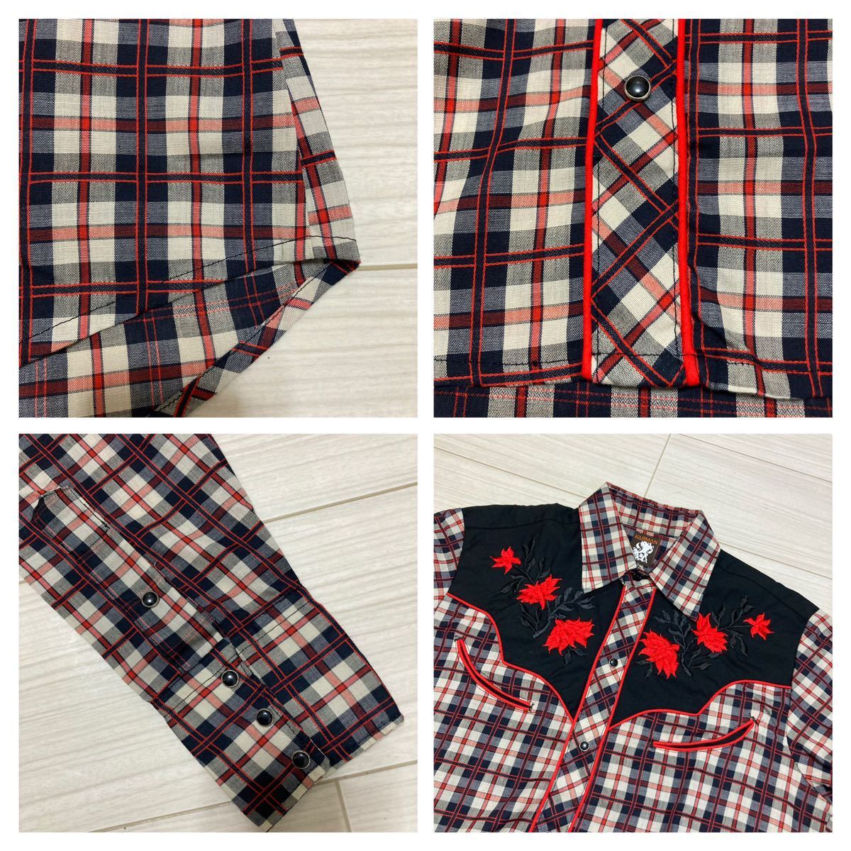 80s Vintage KARMAN カルマン 花柄 バラ 刺繍ウエスタンシャツ 80s Vintage KARMAN カルマン 花柄 バラ 刺繍ウエスタンシャツ