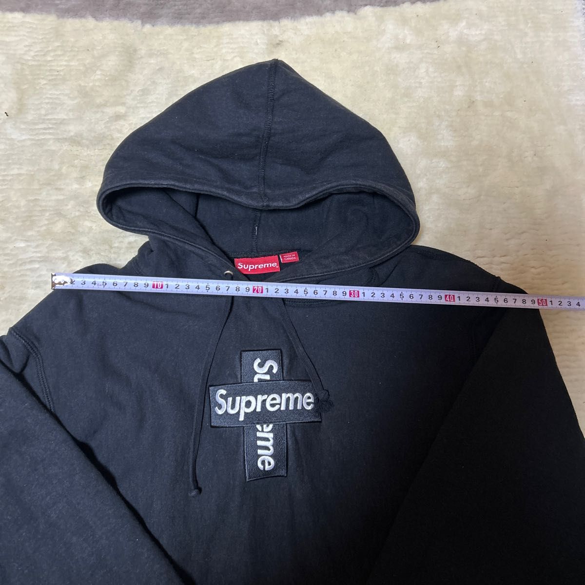 Supremeシュプリーム クロスボックスロゴ 裏起毛 ロゴパーカー Logo 美品