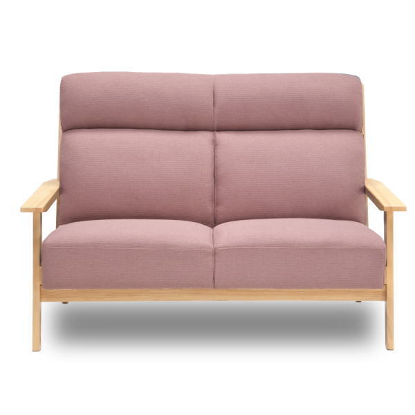 おしゃれ ベッド ソファ sofa 木製フレーム 2人掛けソファー ファブリック 送料無料 カーニー ピンク ナチュラル