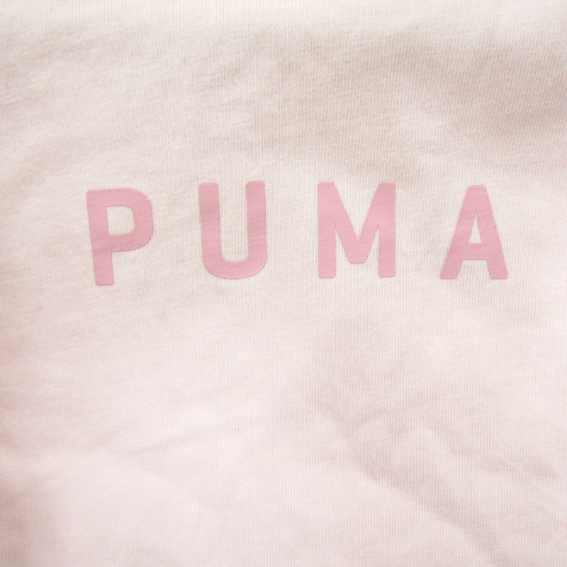 プーマ 半袖Tシャツ 無地 ロゴ ラウンドネック トップス スポーツウェア コットン100% レディース XXSサイズ ピンク PUMA_画像4