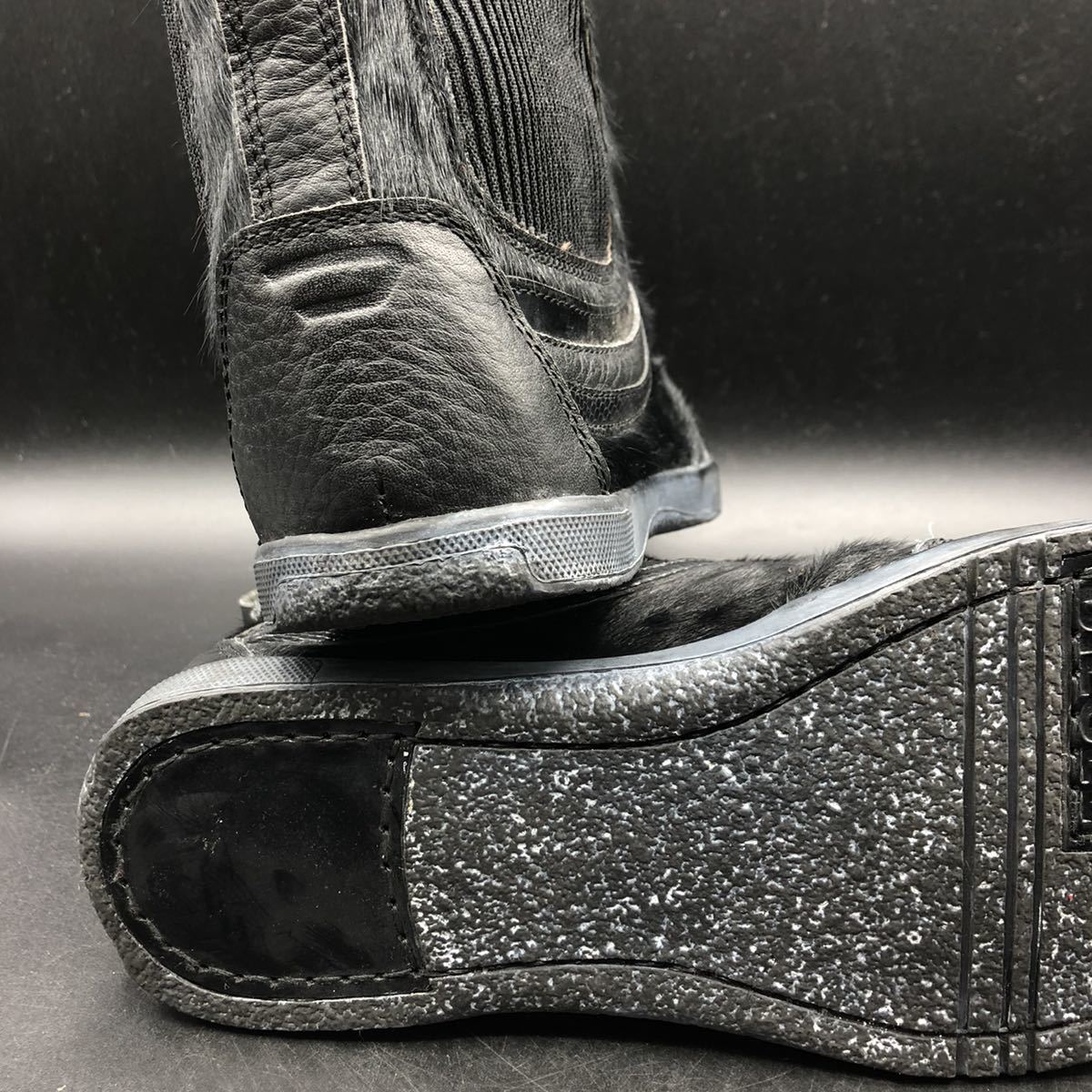 超ポイント祭?期間限定】 M060 良品 DIESEL ディーゼル レザー ハラコ