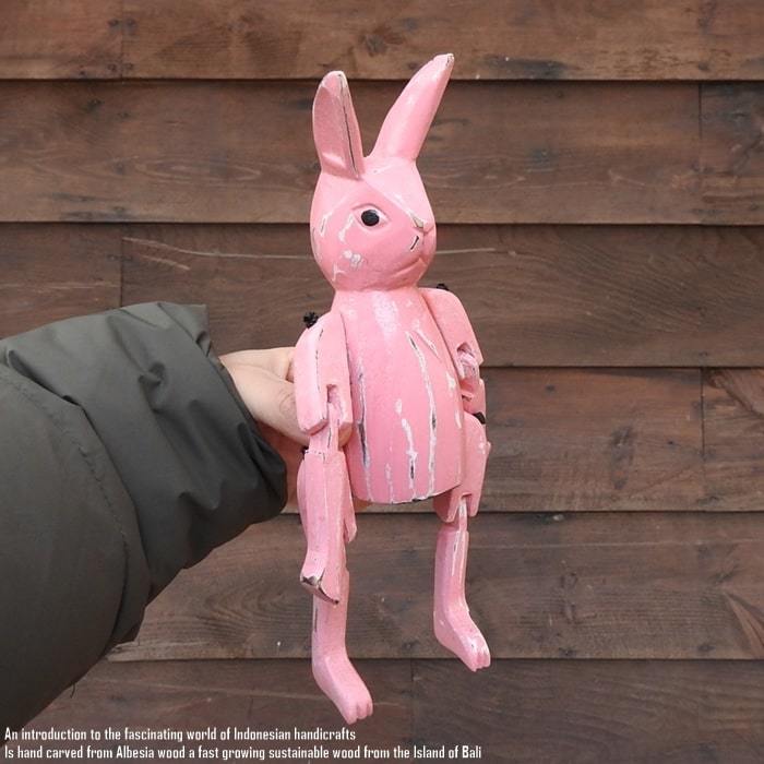 お座り うさぎさん Sサイズ ウェルカム人形 兎 ウサギ 木製 木彫りの