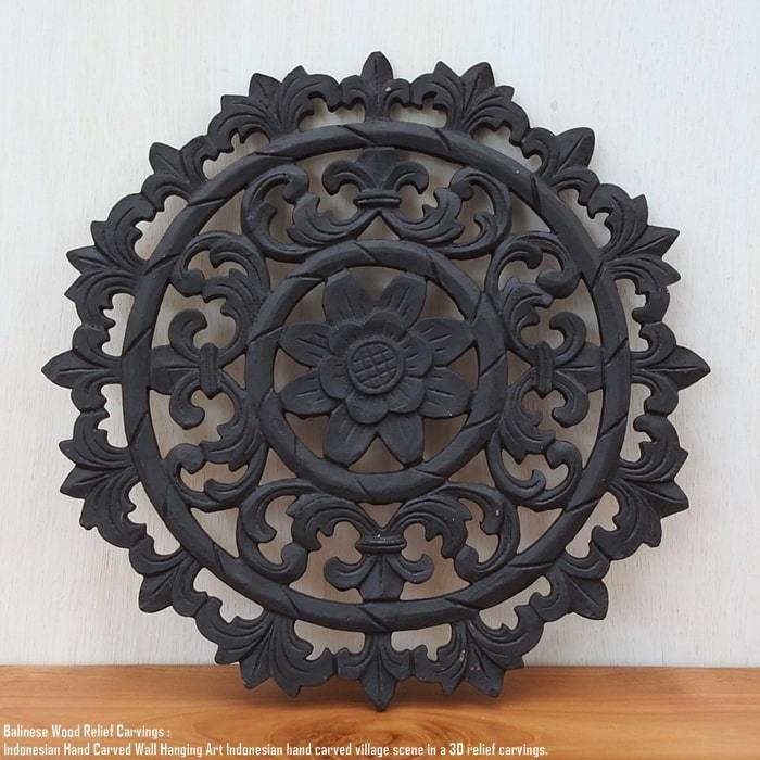  relief 40cm circle DB art panel wood relief tree carving sculpture art field interval ornament decoration wall decoration panel 